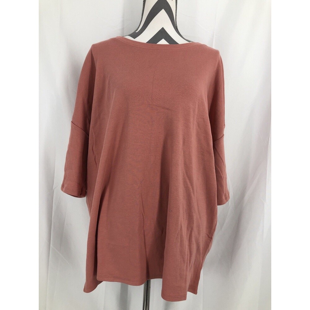 Zenana Outfitters Peach Tunic 3/4 Sleeves Size 2X